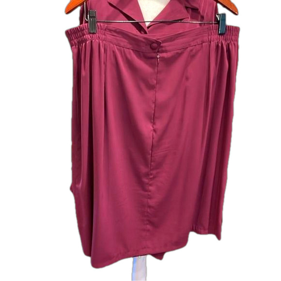 Tilley Endurables XL silk(microfibre)  maroon travel top/skirt set vintage set - Picture 7 of 8